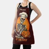ハロウィン「シェフに気を付けろ」スケルトン | 不気味 エプロン (インサイチュ)