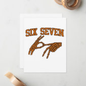 ハロウィン シックス セブン ミーム 手話 67 メイソン ノートカード (正面/裏面インサイチュ)