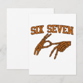 ハロウィン シックス セブン ミーム 手話 67 メイソン ノートカード (正面/裏面)