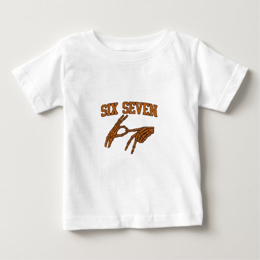 ハロウィン シックス セブン ミーム 手話 67 メイソン ベビーTシャツ (正面)