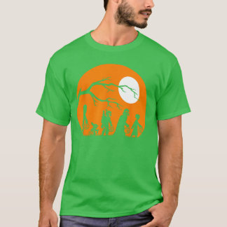 ハロウィン シルエット トリック オア トリート ウォーズ Tシャツ