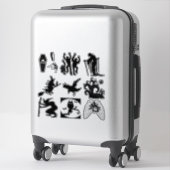 ハロウィン シルエット 魔女 棺 ゾンビ クロウ シール (スーツケース)