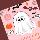 ハロウィン　ジェンダー発表の招待状　ゴースト 招待状