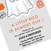 ハロウィン　ジェンダー発表招待状　かわいいおばけ 招待状