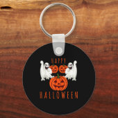 ハロウィン ジャックオランタン おばけ キーホルダー (正面)