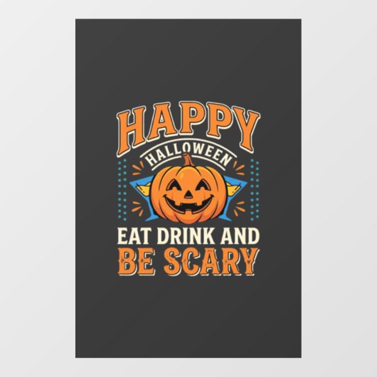 ハロウィン ジャックオランタン 食べる 飲む 怖い_1 ウィンドウサイン (シート)