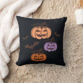 ハロウィン・ジャックオーランタンのかぼちゃ3つ組 クッション (ブランケット)