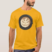 ハロウィン・ジャックオーランタンのカフェラテ Tシャツ (正面)