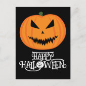 ハロウィン ジャックオーランタンのカボチャ ポストカード (正面)