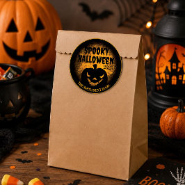 ハロウィン ジャックオーランタンステッカー ラウンドシール