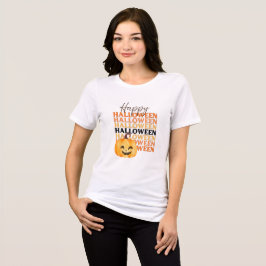 ハロウィン ジャックオーランタン 繰り返し テキスト トライブレンドTシャツ