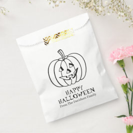 ハロウィン ジャックオーランタン 黒 白 オリジナル お菓子 フェイバーバッグ