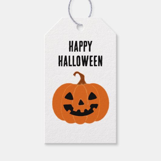 ハロウィン ジャック・オ・ランタン かぼちゃ ギフトタグ (正面)