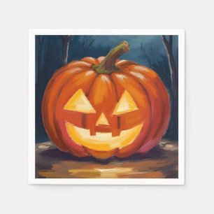 ハロウィン ジャック・オ・ランタン かぼちゃ スタンダードカクテルナプキン