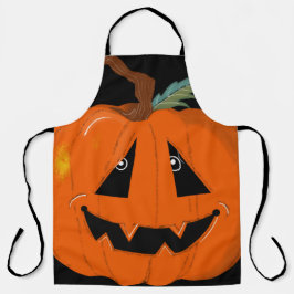 ハロウィン ジャック・オ・ランタン イラストアート エプロン