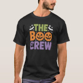 ハロウィン・ジャック・オ・ランタン&クモのThe Boo Crew Tシャツ (正面)