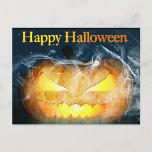 ハロウィン ジャック・オ・ランタン ポストカード (正面)