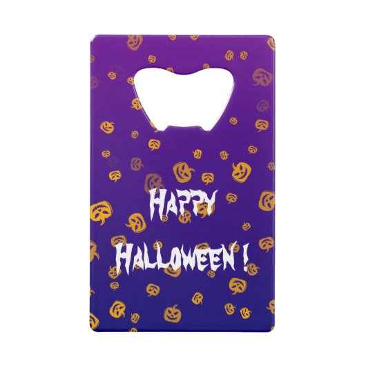 ハロウィン ジャック パンプキン クレジットカード栓抜き (正面)