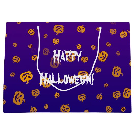 ハロウィン ジャック パンプキン ラージペーパーバッグ (正面)