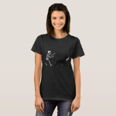 ハロウィン ジョーク グレートデーン スケルトン ランニング Tシャツ (正面フル)