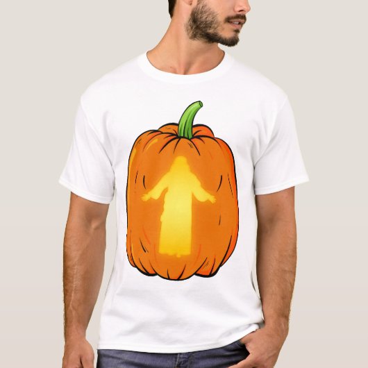 ハロウィン ジーザス デザイン ジーザス カボチャ Tシャツ (正面)