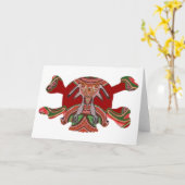 ハロウィン: スカルへの人間nモンスターの顔 カード (黄色い花)