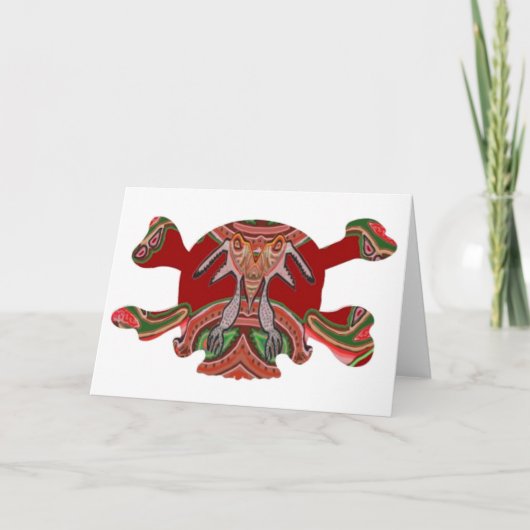 ハロウィン: スカルへの人間nモンスターの顔 カード (正面)