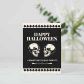 ハロウィン スカル お笑い シーズンポストカード (スタンド正面)