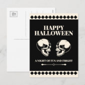 ハロウィン スカル お笑い シーズンポストカード (正面/裏面)