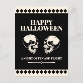 ハロウィン スカル お笑い シーズンポストカード