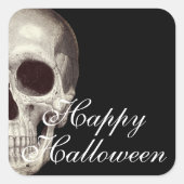 ハロウィン スカル スティッカー スクエア スクエアシール (正面)