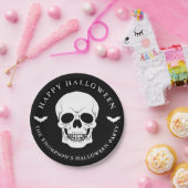 ハロウィン スカル バット カスタム デザイン ペーパープレート (パーティー)