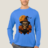 ハロウィン スカル パンプキン 魔法使いの帽子 Tシャツ (正面)