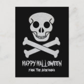 ハロウィン スカル&ボーンズ ポストカード (正面)