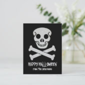 ハロウィン スカル&ボーンズ ポストカード (スタンド正面)