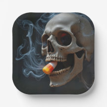 ハロウィン スカル 噛む キャンディコーン