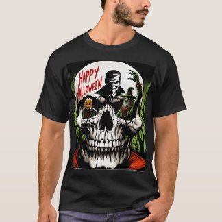 ハロウィン スカルTシャツ Tシャツ