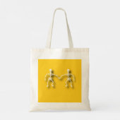 ハロウィン スケルトン イラスト 編集可能 デザイン トートバッグ (裏面)