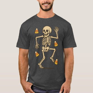 ハロウィン スケルトン キャンディ トランプ ハロウィン コスチューム Tシャツ