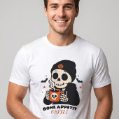 ハロウィン スケルトン コーヒー Bone Appetit Tシャツ