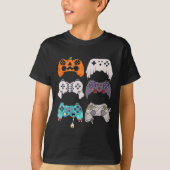 ハロウィン スケルトン ゾンビ ゲーミング コントローラー ミイラ Tシャツ (正面)