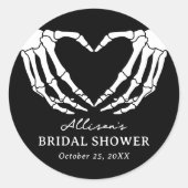 ハロウィン スケルトン ブライダルシャワー ラウンドシール (正面)