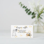 ハロウィン スケルトン ベイビー シャワー おむつくじ エンクロージャーカード (スタンド正面)