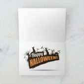 ハロウィン スケルトン ホリデー カード (内部)