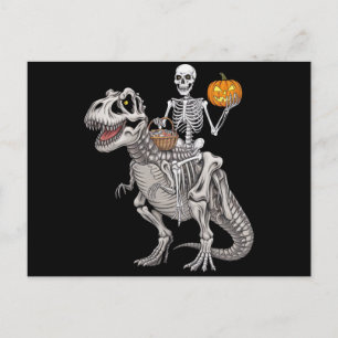 ハロウィン スケルトン ミイラ 恐竜 ティラノサウルス ポストカード