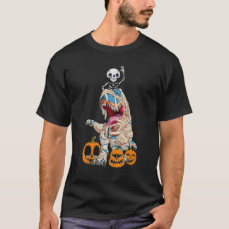 ハロウィン スケルトン 恐竜 スケルトン 2 Tシャツ