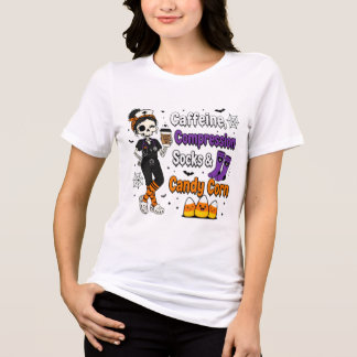 ハロウィン スケルトン 看護師 おもしろ Tシャツ