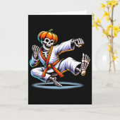 ハロウィン スケルトン 空手 カード (黄色い花)