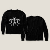 ハロウィン スケルトン Tシャツ 少年 (デザイン 正面&背面)