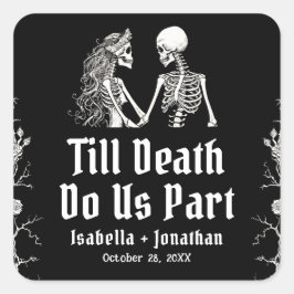 ハロウィン スケルトン Till Death Do Us Part ウェディング スクエアシール